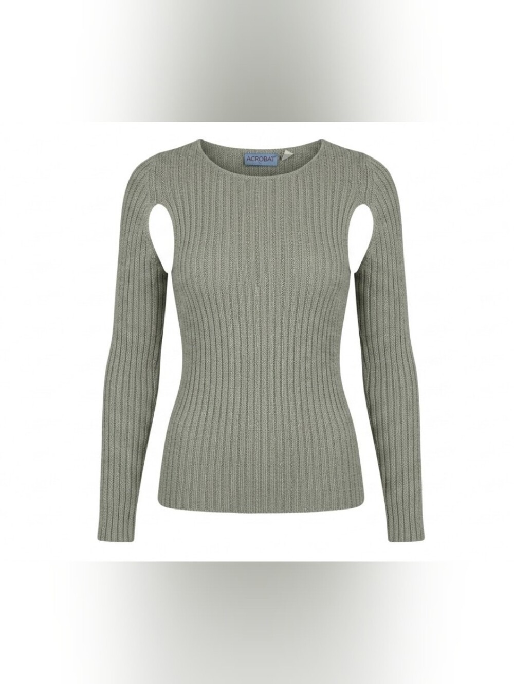 NWOT Acrobat Silk Cashmere Ribbed Shoulder Cutout Sweater